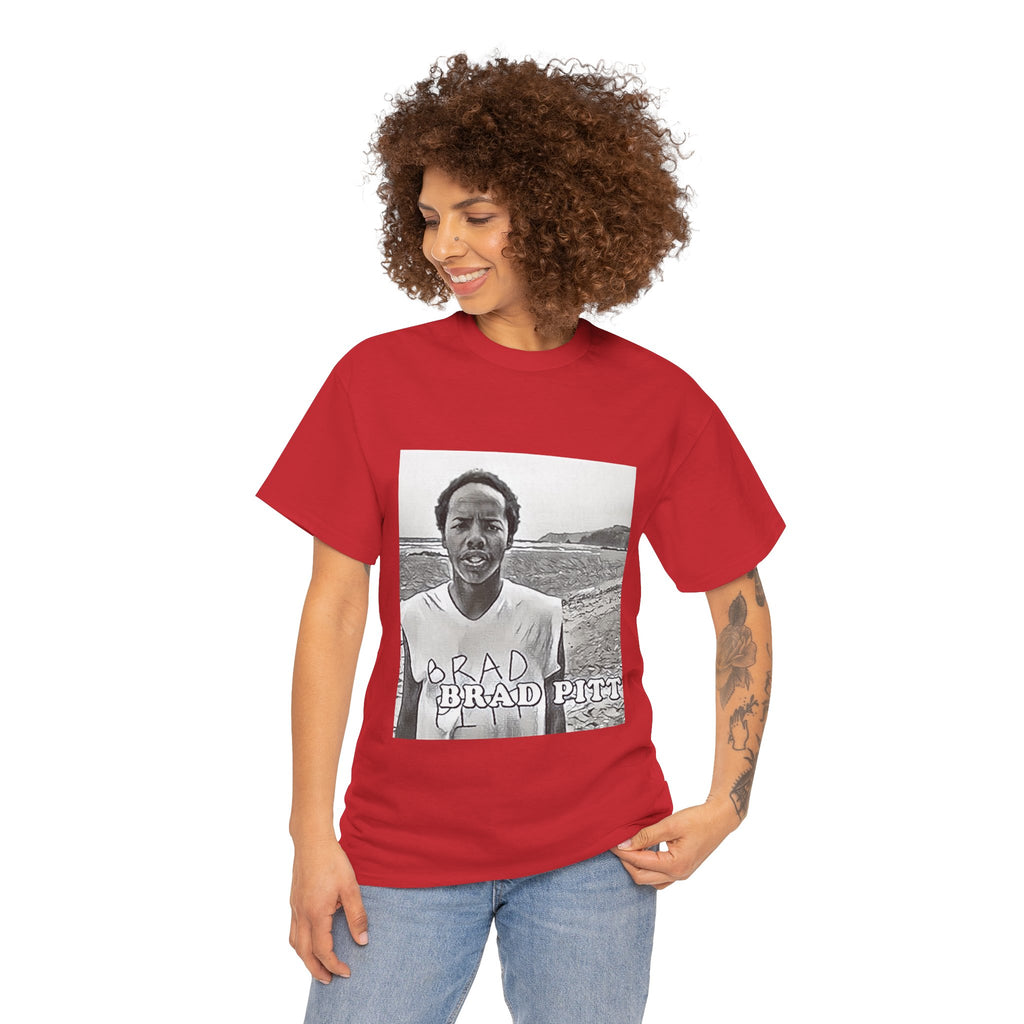 Earl Sweatshirt Brad Pitt Graphic Print Short Sleeve Unisex Heavy Cotton T-Shirt