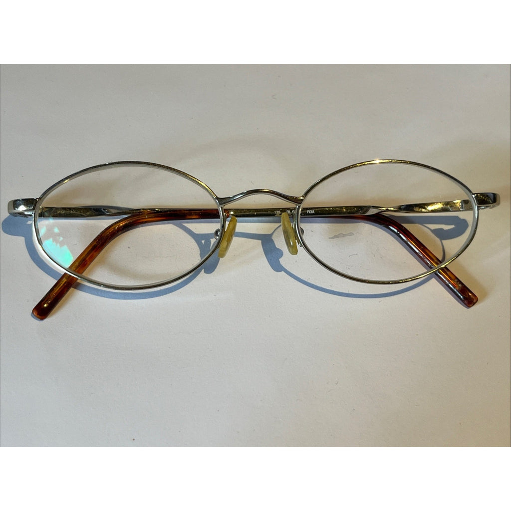 Polo Ralph Lauren Vintage Silver Brown Tortoise Eyeglass Frames RL 646 Authentic