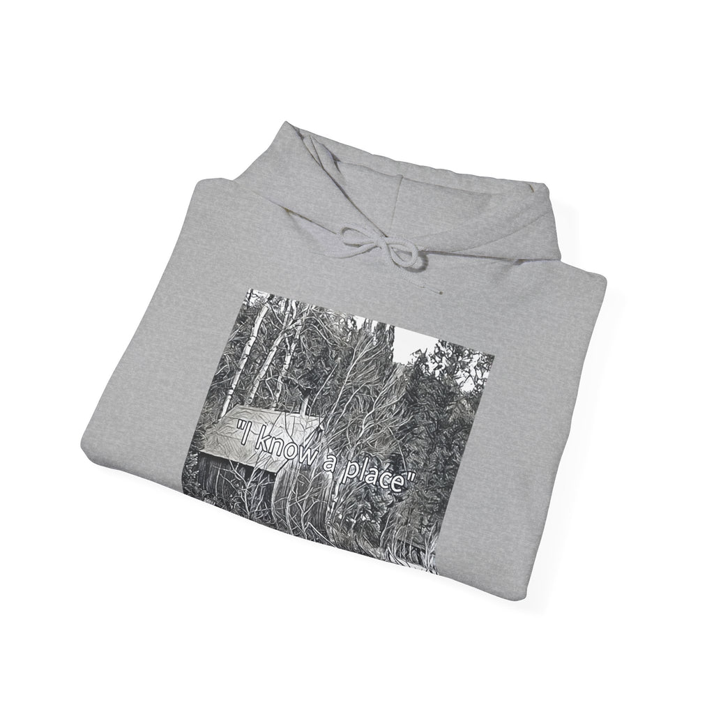 I Know A Place Graphic Print Unisex Heavy Blend™ Freedom Club Hooded Sweatshirt