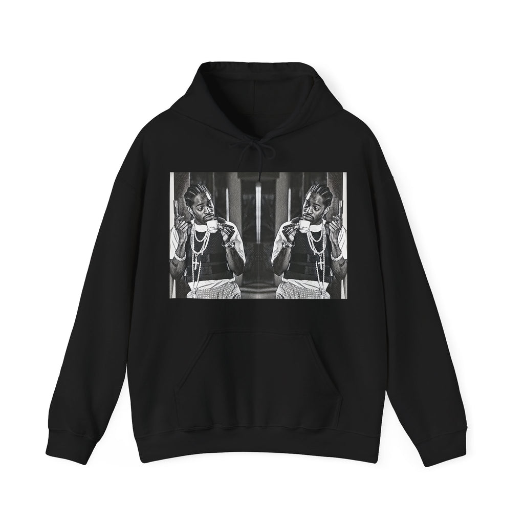 Andre 3000 Graphic Print Long Sleeve Unisex Heavy Blend™ Hooded Art Sweatshirt