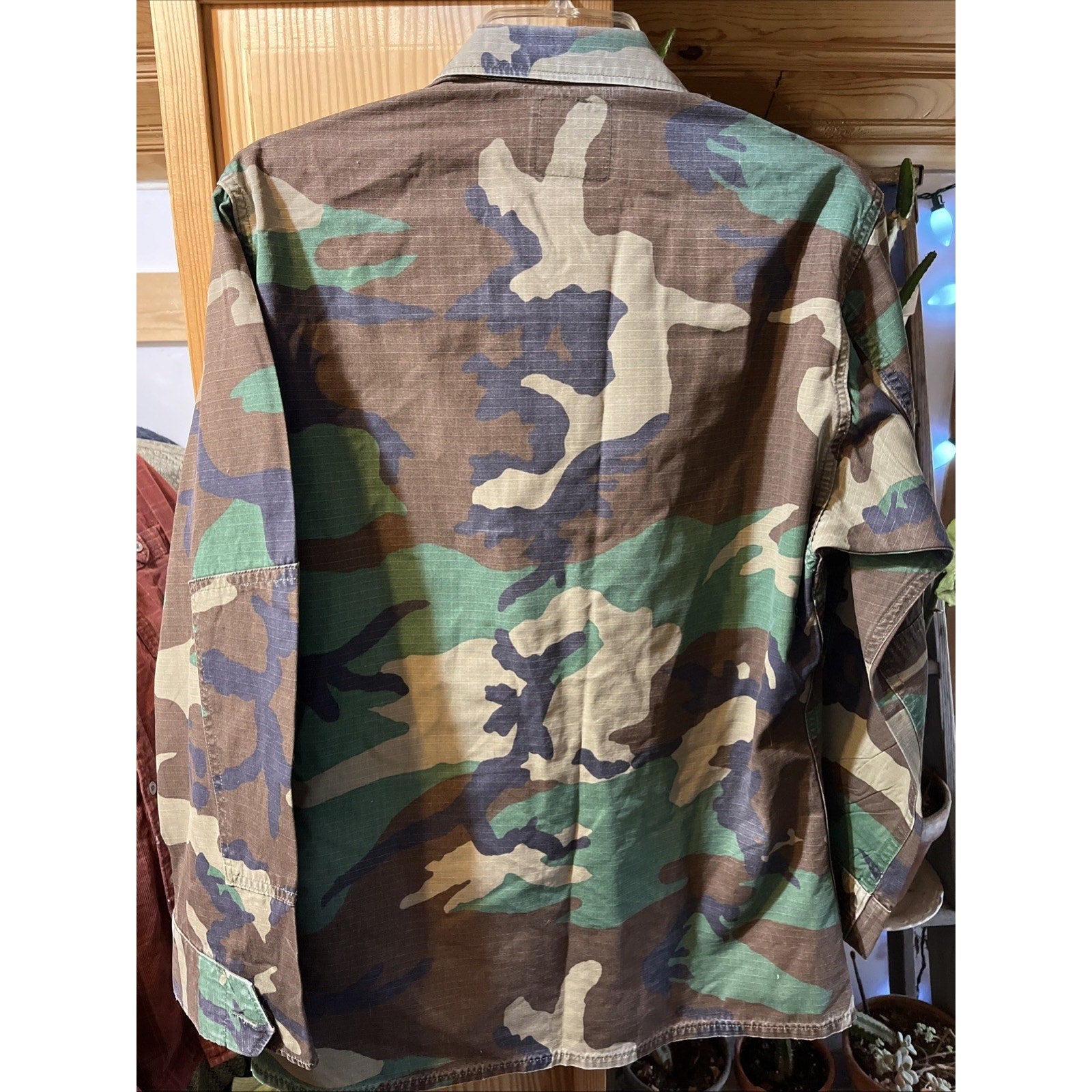 Vintage Woodland Camo Coat Hot weather Mens Combat small Reg Marines US Military