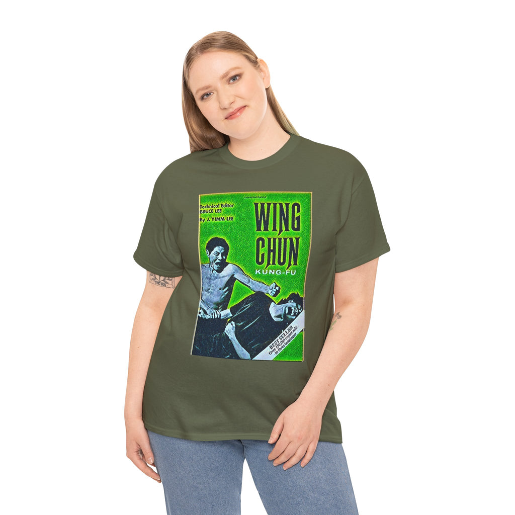 Wing Chun Kung-Fu Graphic Print Short Sleeve Crew Unisex Heavy Cotton Tee Shirt