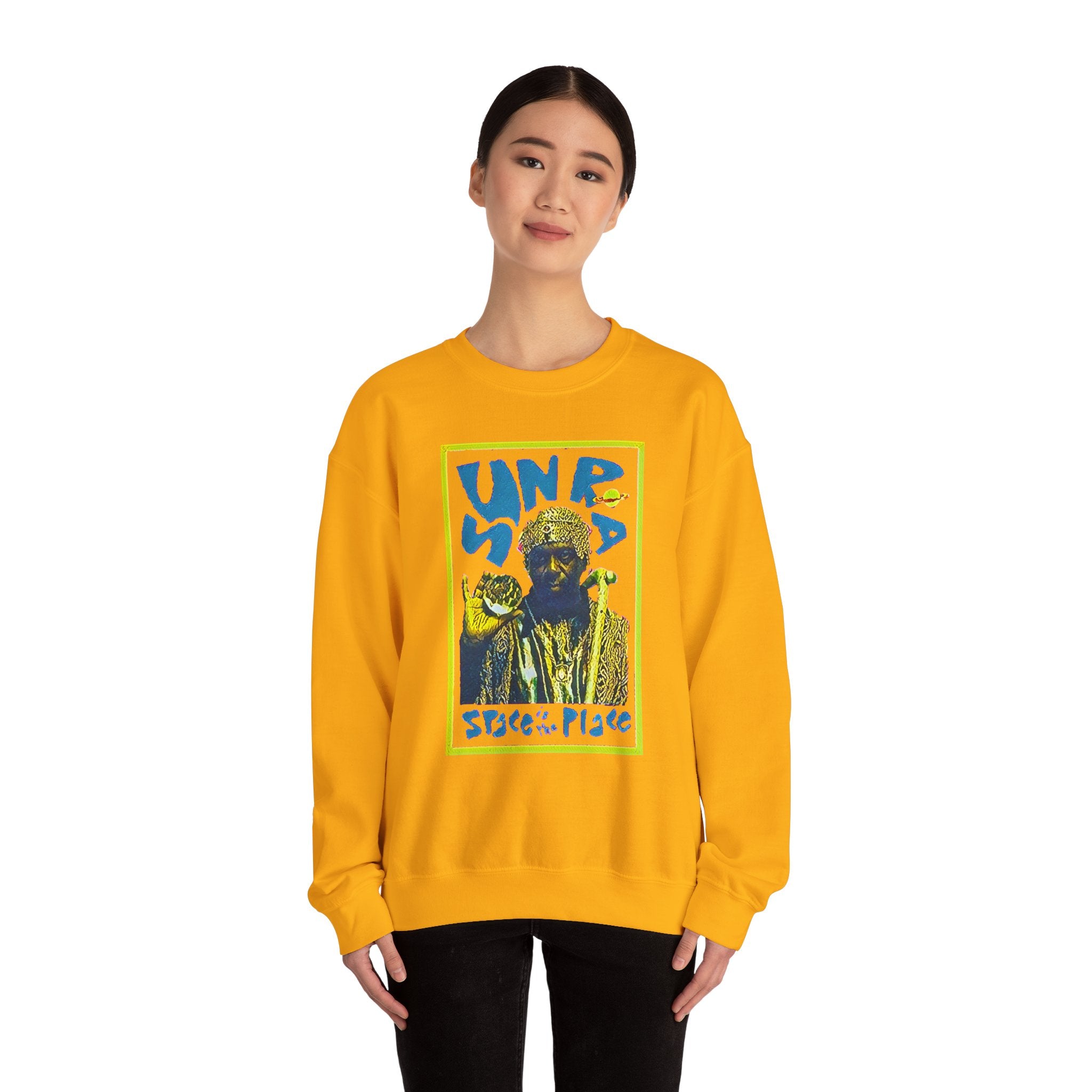 Sun Ra Space Is The Place Graphic Print Unisex Heavy Blend™ Crewneck Sweatshirt