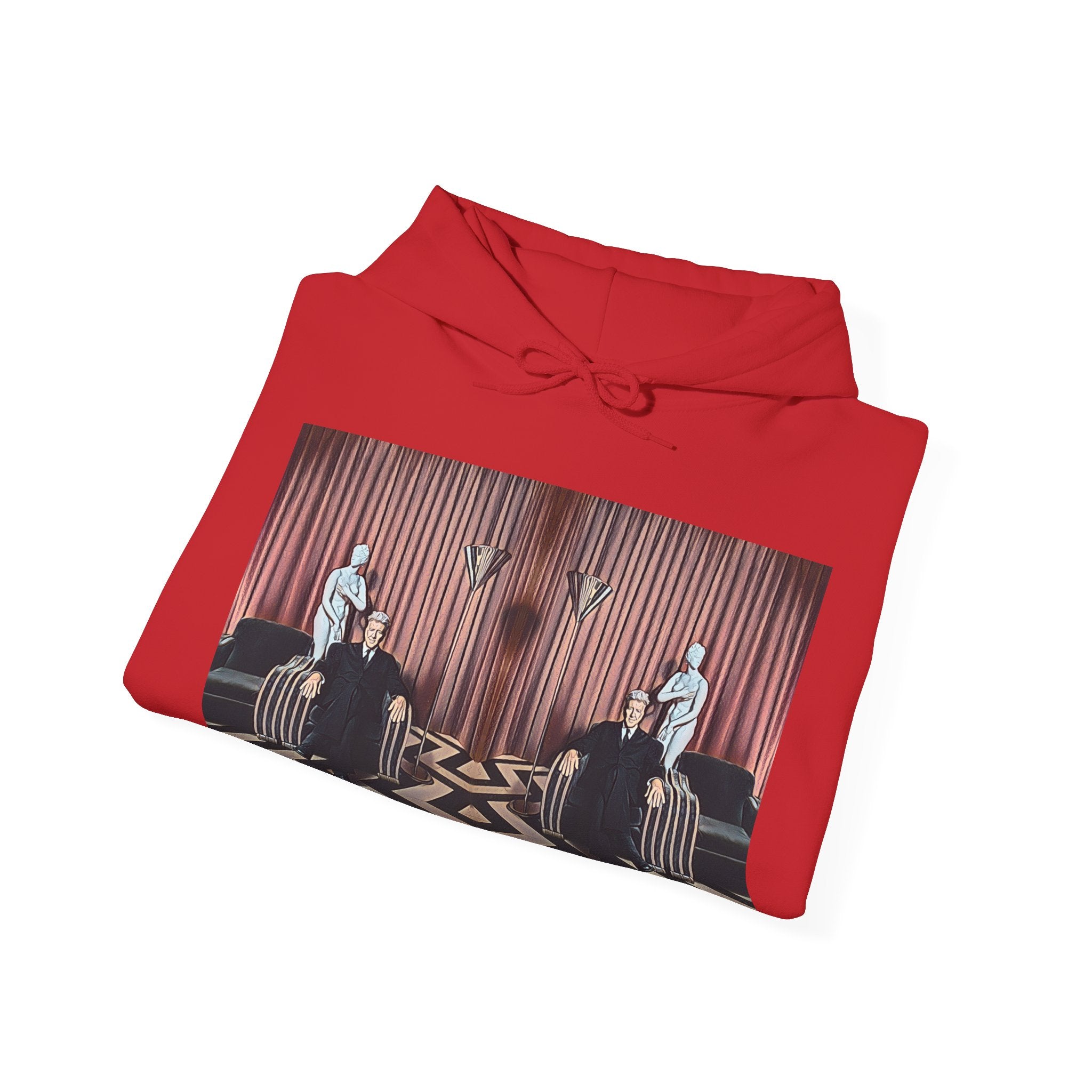 David Lynch Twin Peaks Art Graphic Print LS Unisex Heavy Blend Hooded Sweatshirt