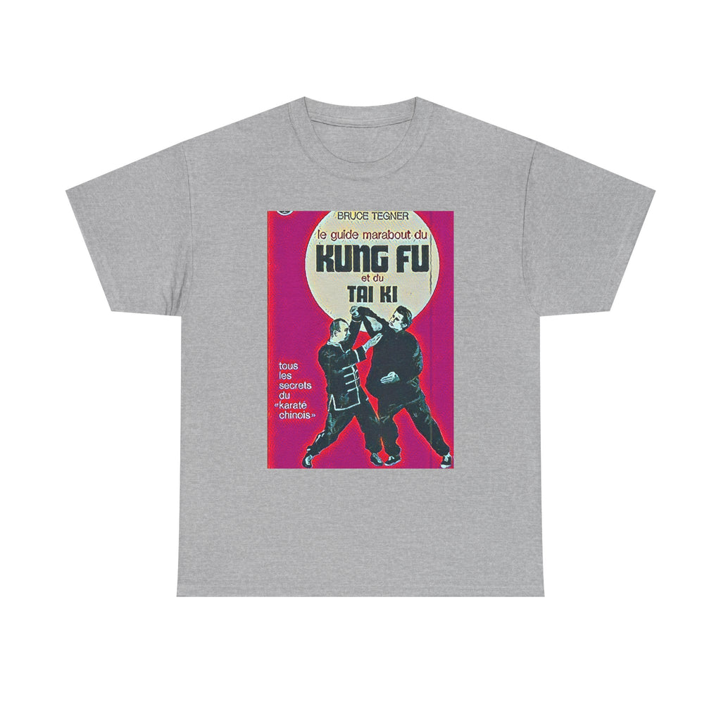 Kung Fu Tai Chi Bruce Tegner Graphic Print SS Crew Unisex Heavy Cotton Tee Shirt