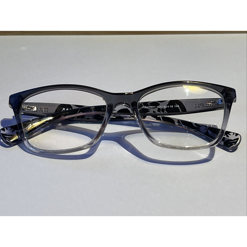 Ralph Lauren Eyeglasses Womens Grey Ombre Floral RA7071 1511 52-16-140