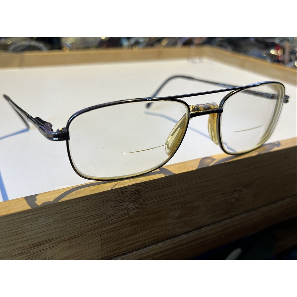 Priority Eyeglasses BEACON C2 56-17-145 Brown Silver Metal Full Rim Frames Only