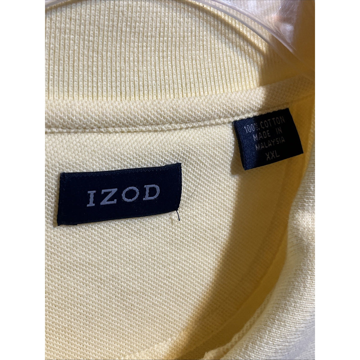 Vintage IZOD Yellow Polo Short Sleeve Golf Shirt Men's Size XXL Cotton