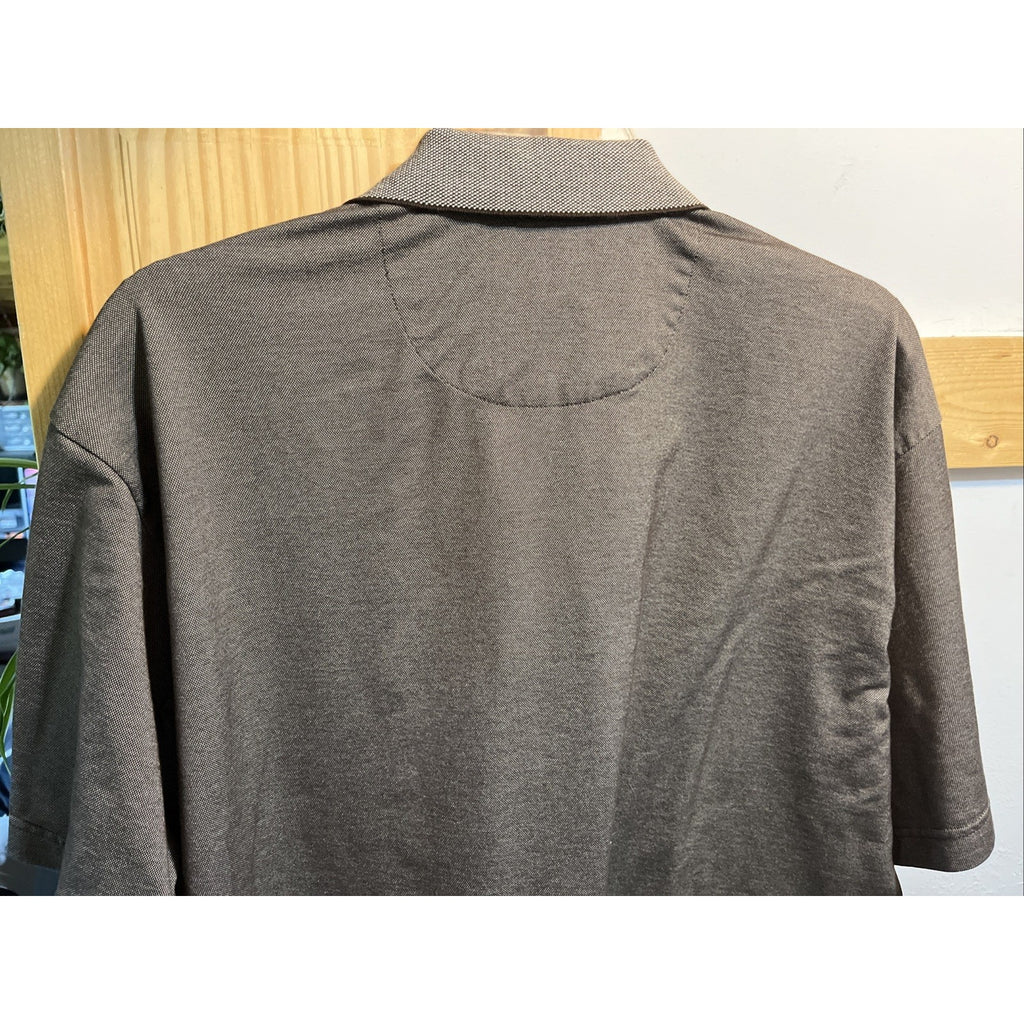 Daniel Cremieux Polo Shirt Men's L Golf Signature Collection Gray Short Sleeve