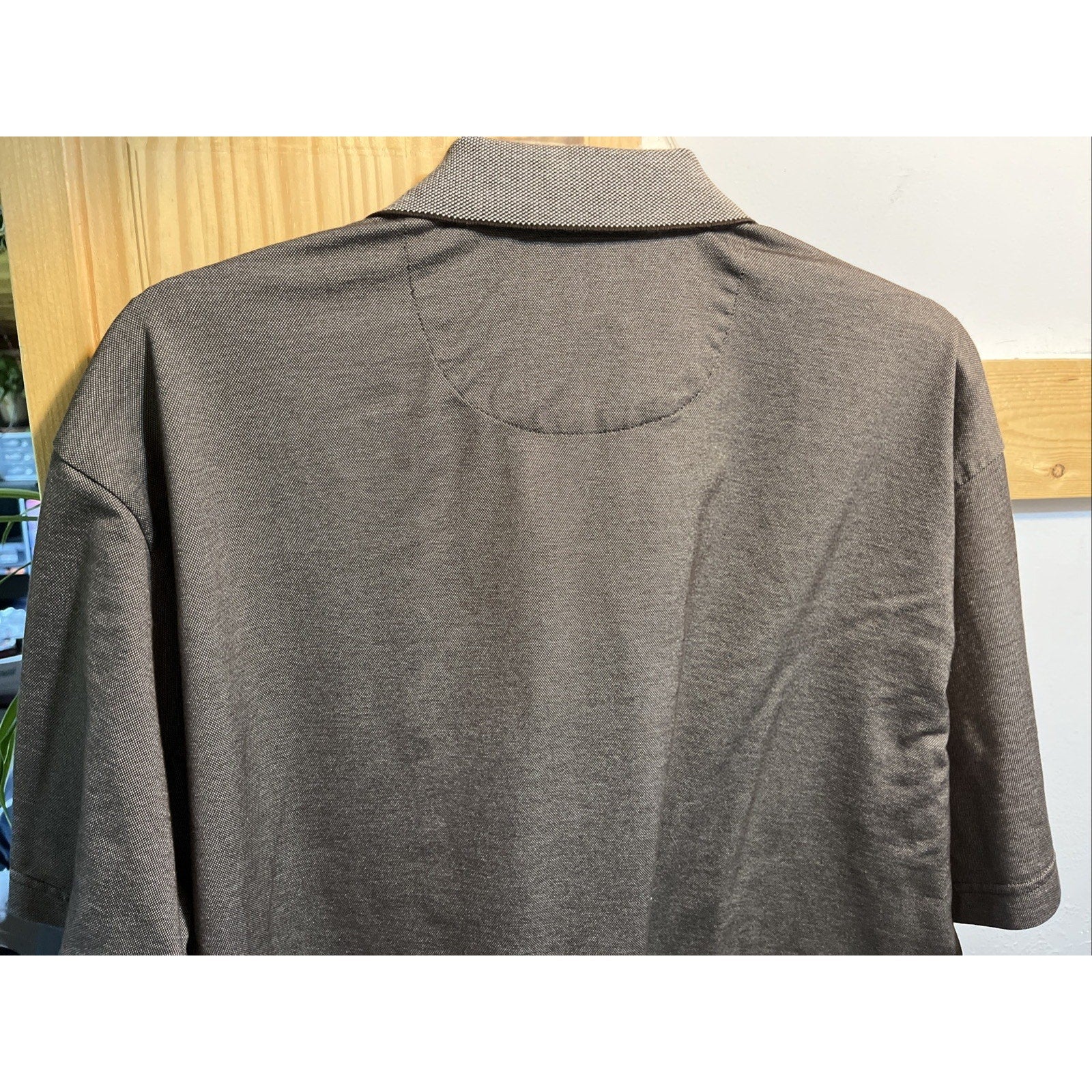 Daniel Cremieux Polo Shirt Men's L Golf Signature Collection Gray Short Sleeve