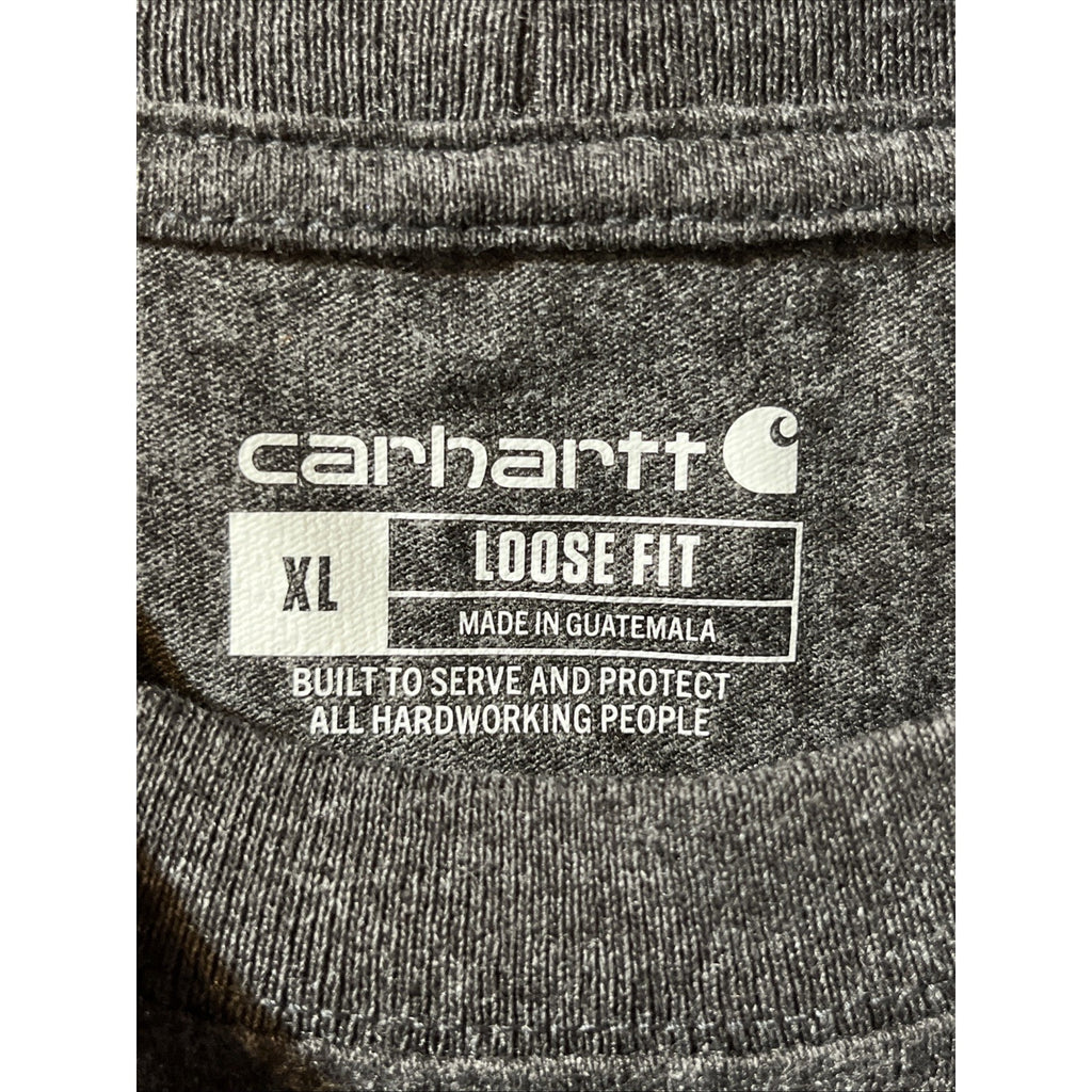 Carhartt Tee Shirt Men Xl Gray Cotton Loose Fit Valley Wide Cooperative Logo NWT