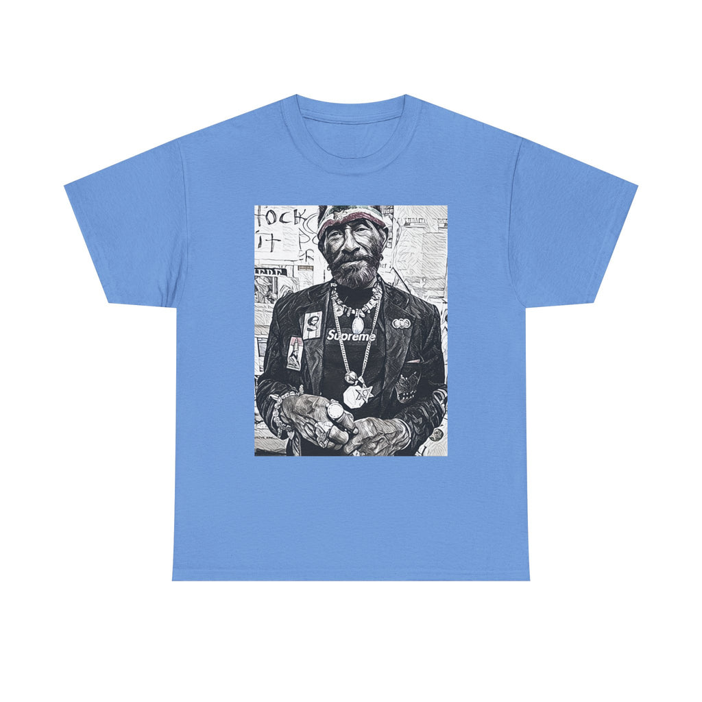 Lee "Scratch" Perry Graphic Print Short Sleeve Unisex Heavy Cotton Art Tee Shirt