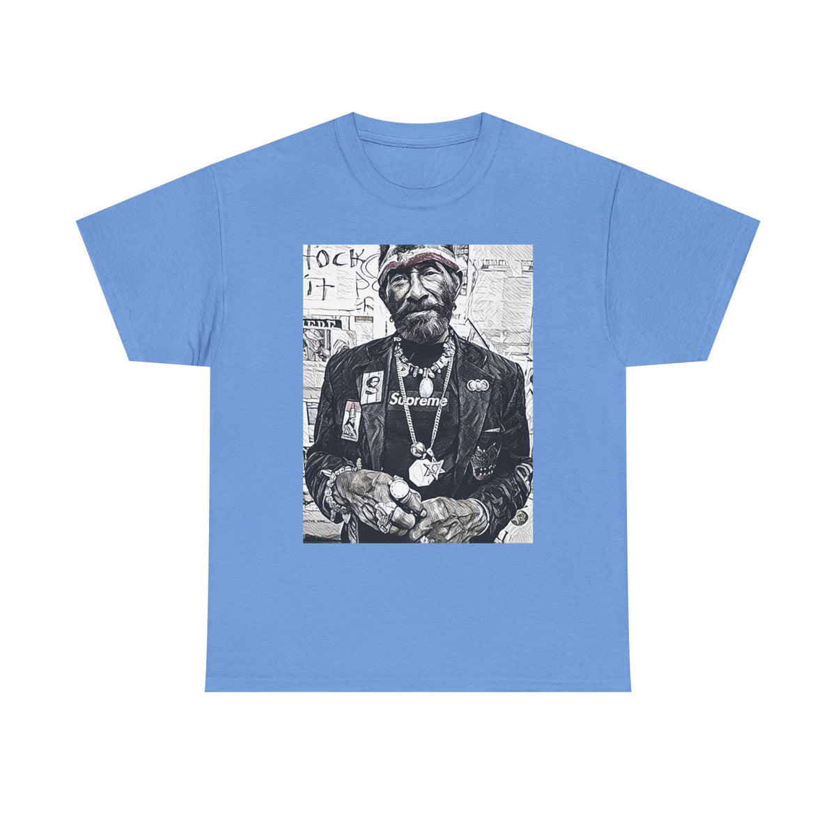 Lee "Scratch" Perry Graphic Print Short Sleeve Unisex Heavy Cotton Art Tee Shirt