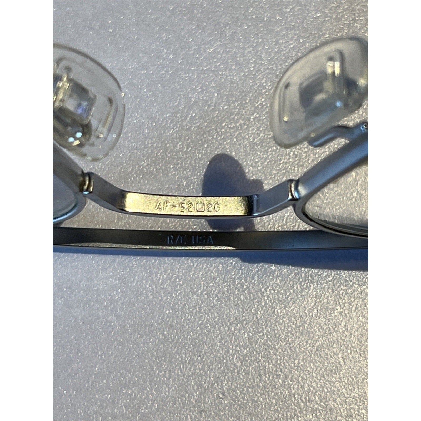 Randolph Aviator Glasses 52-20 Silver Chrome Bayonet Temples USA Frames Only