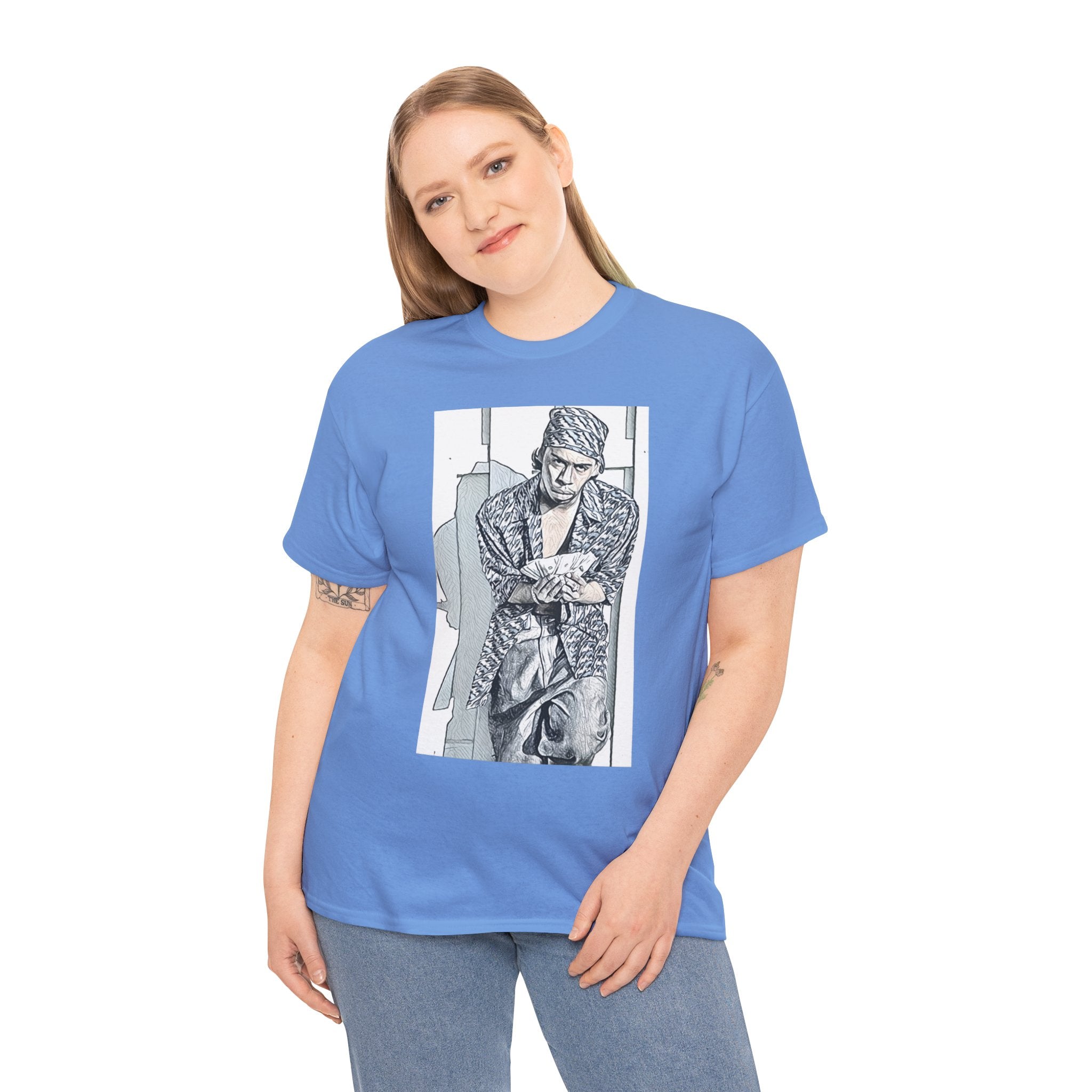 Tommy Wright III Graphic Print Short Sleeve Crew Unisex Heavy Cotton Tee Shirt