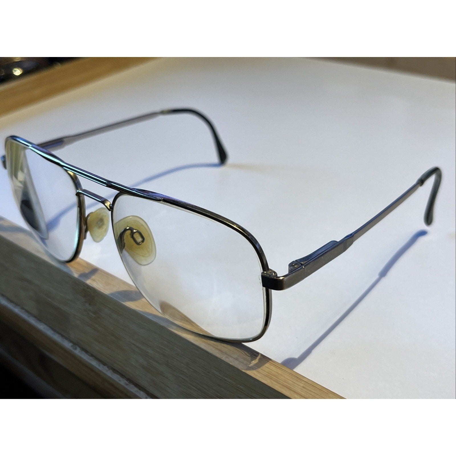 Vintage Altair Eyewear #220 Silver Aviator Eyeglasses Italy 56-16-140 Frames Only