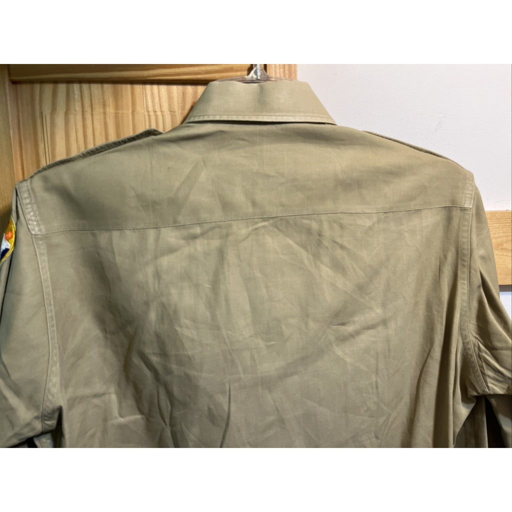 VTG 1945 World War II US Army Button Shirt Montana Nat Guard Military Clothing