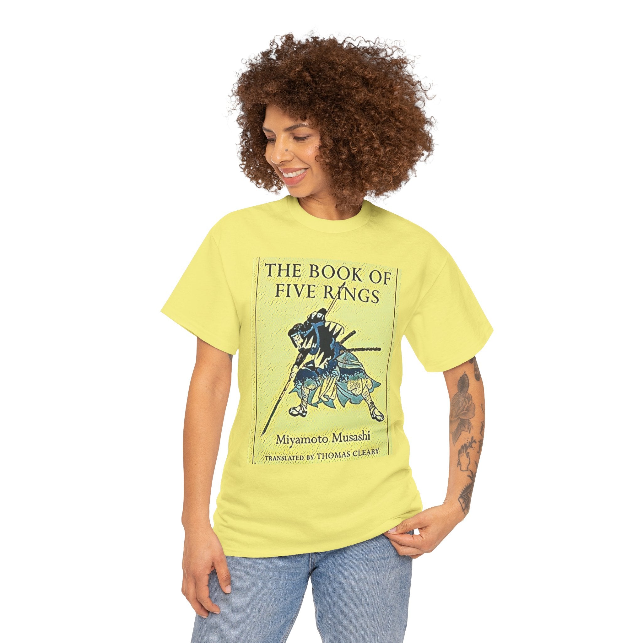 The Book Of Five Rings Graphic Print Short Sleeve Unisex Heavy Cotton Tee Shirt