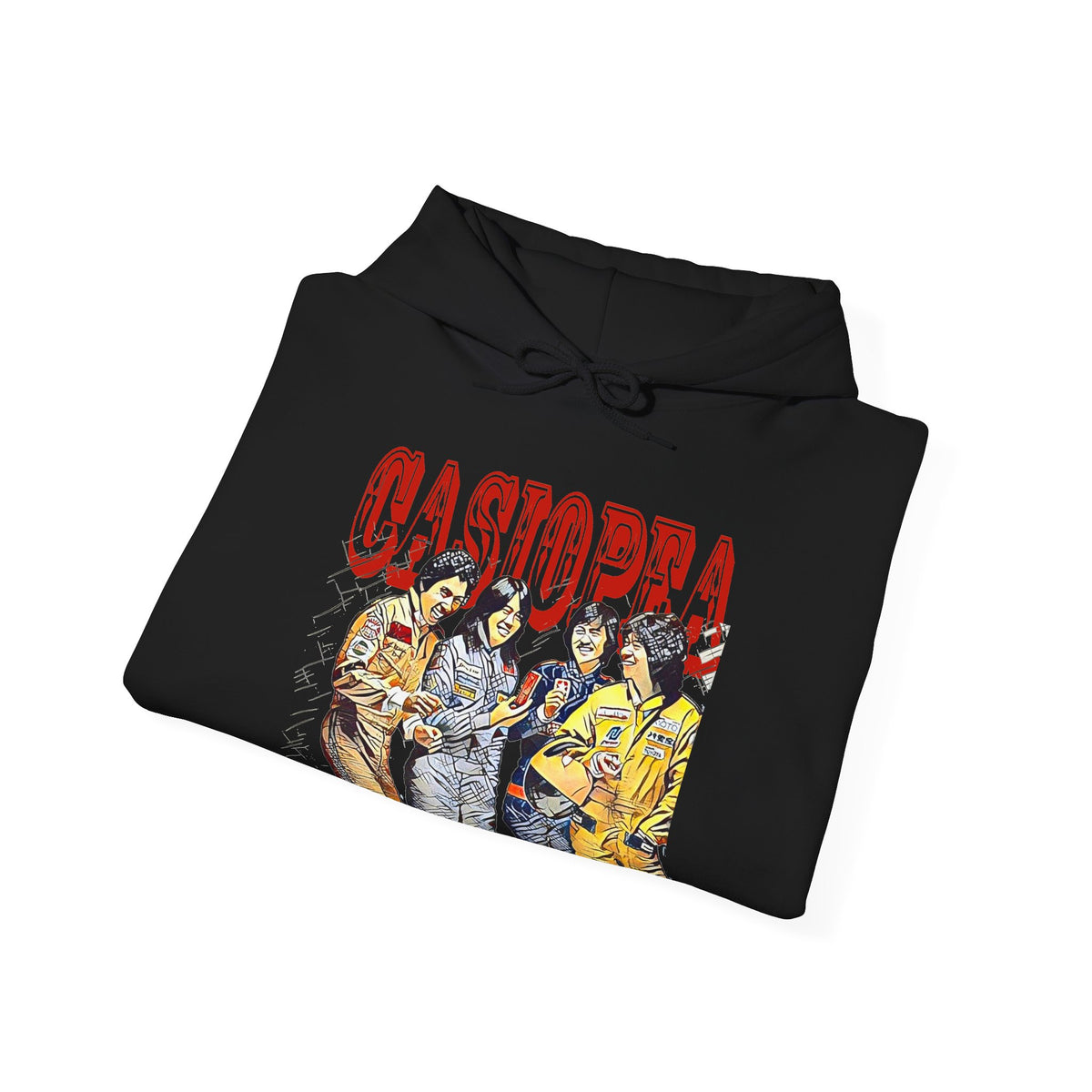 Casiopea Band Art Graphic Print Long Sleeve Unisex Heavy Blend Hooded Sweatshirt