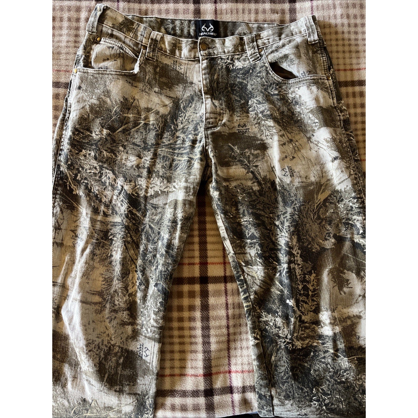 Vintage Realtree Camo Pants Denim Men’s 36x30 Hunting Hiking Cotton Spandex