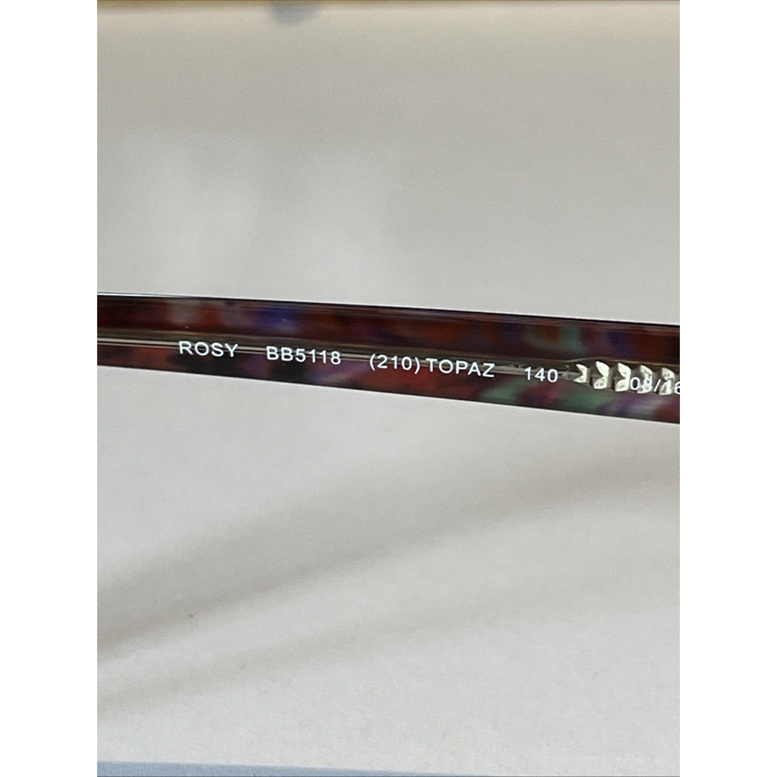 Bebe Brown Floral Interior Cat Eye Glasses Rosy BB5118 210 Topaz 55-17-140