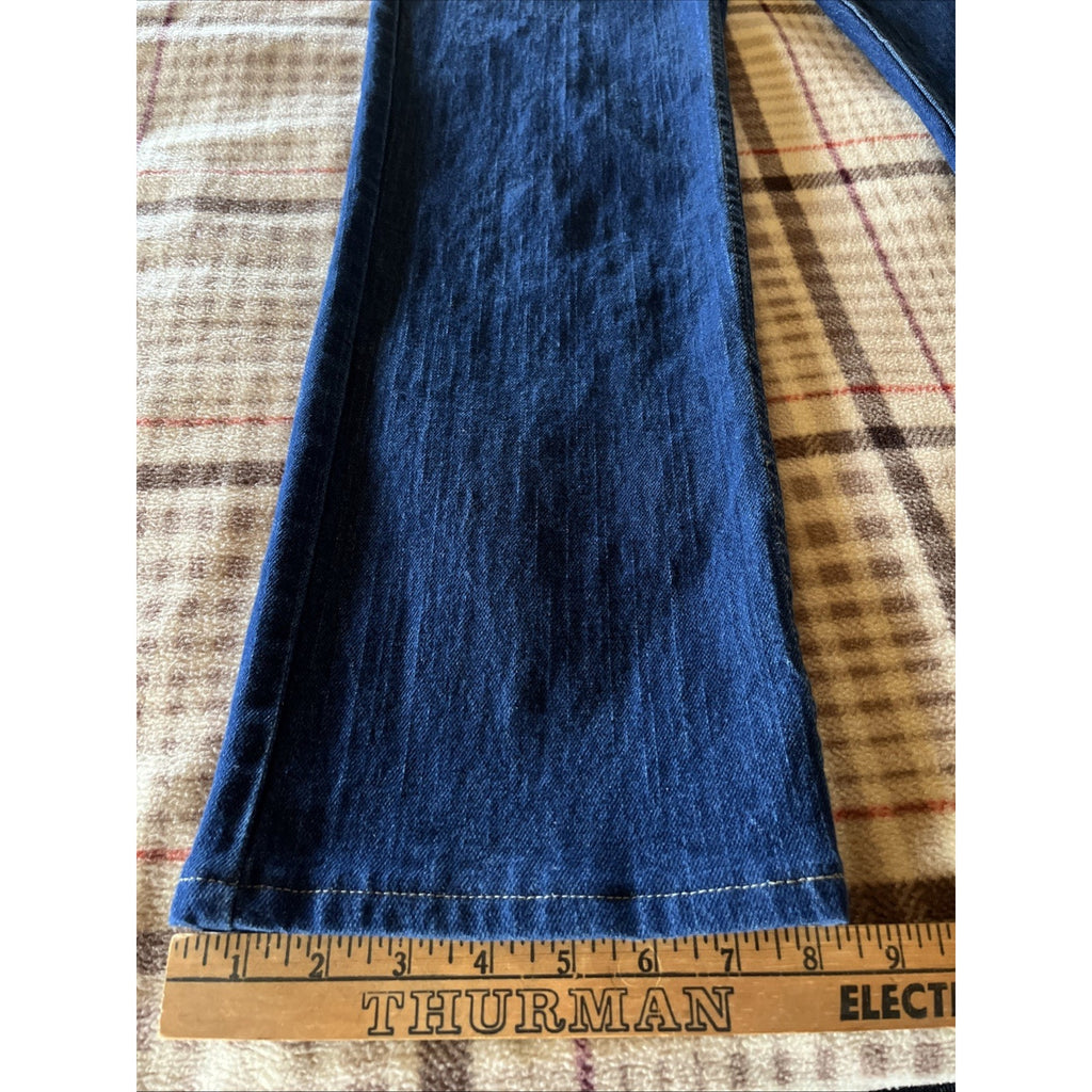 Texas Jeans Mens Demin Blue Relaxed Fit Western Dark Wash Made in USA 38x33