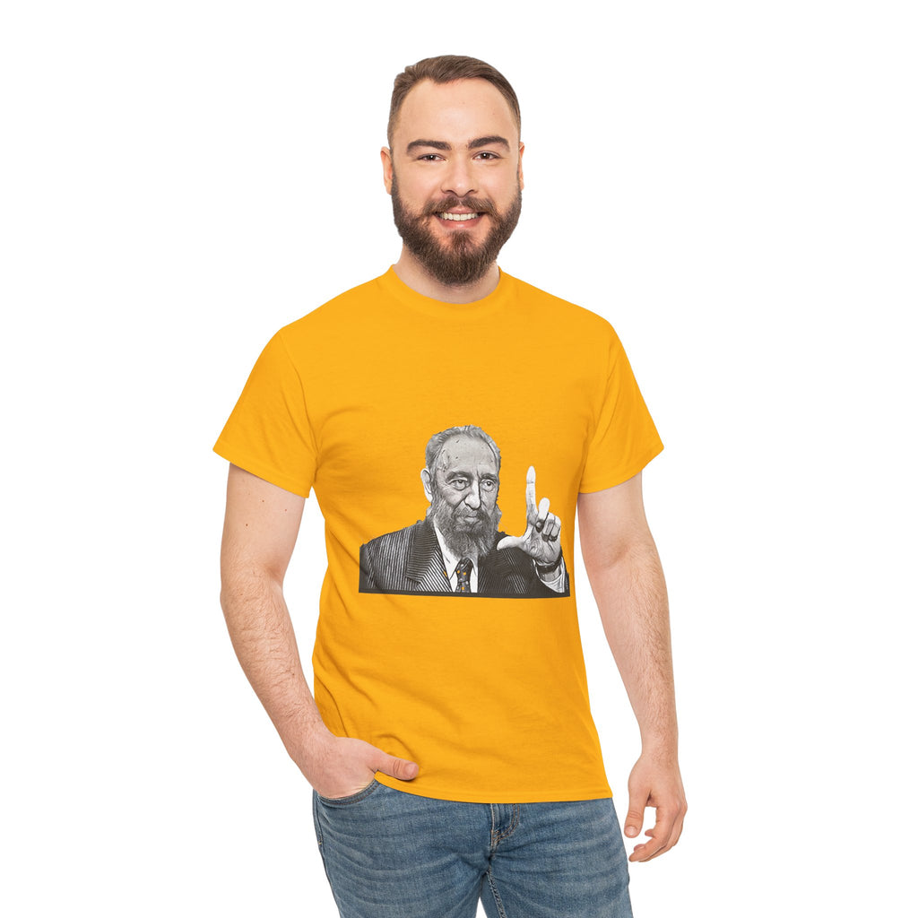 Fidel Castro Black & White Art Graphic Print Unisex Heavy Cotton Tee