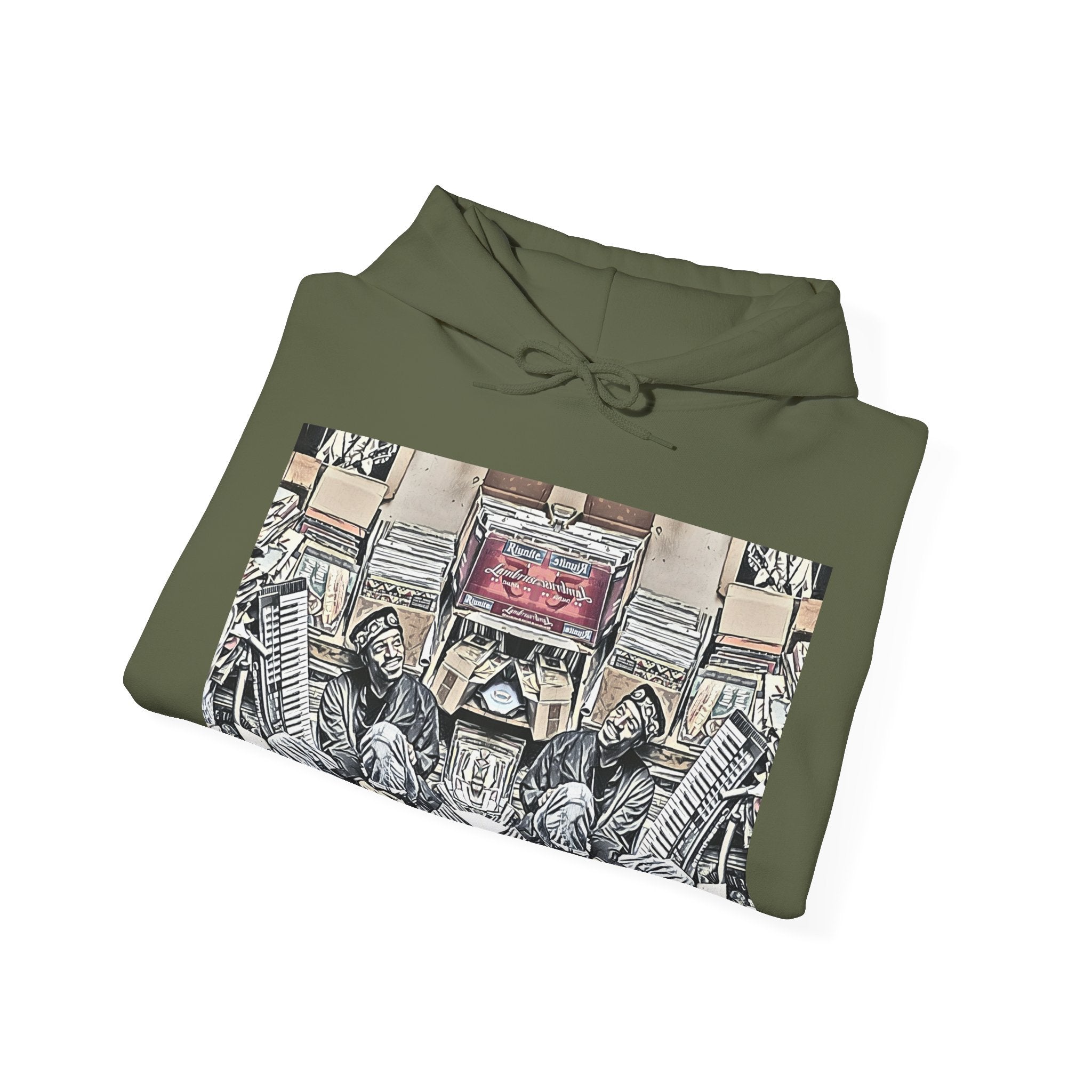 Andre 3000 Surrounded By Vinyl Long Sleeve Unisex Heavy Blend™ Hooded Sweatshirt