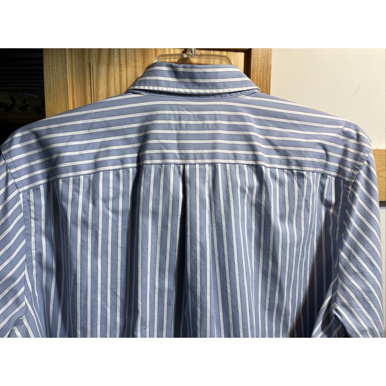 Eddie Bauer Men’s Blue Striped Shirt XLT Cotton Long Sleeve Button Up