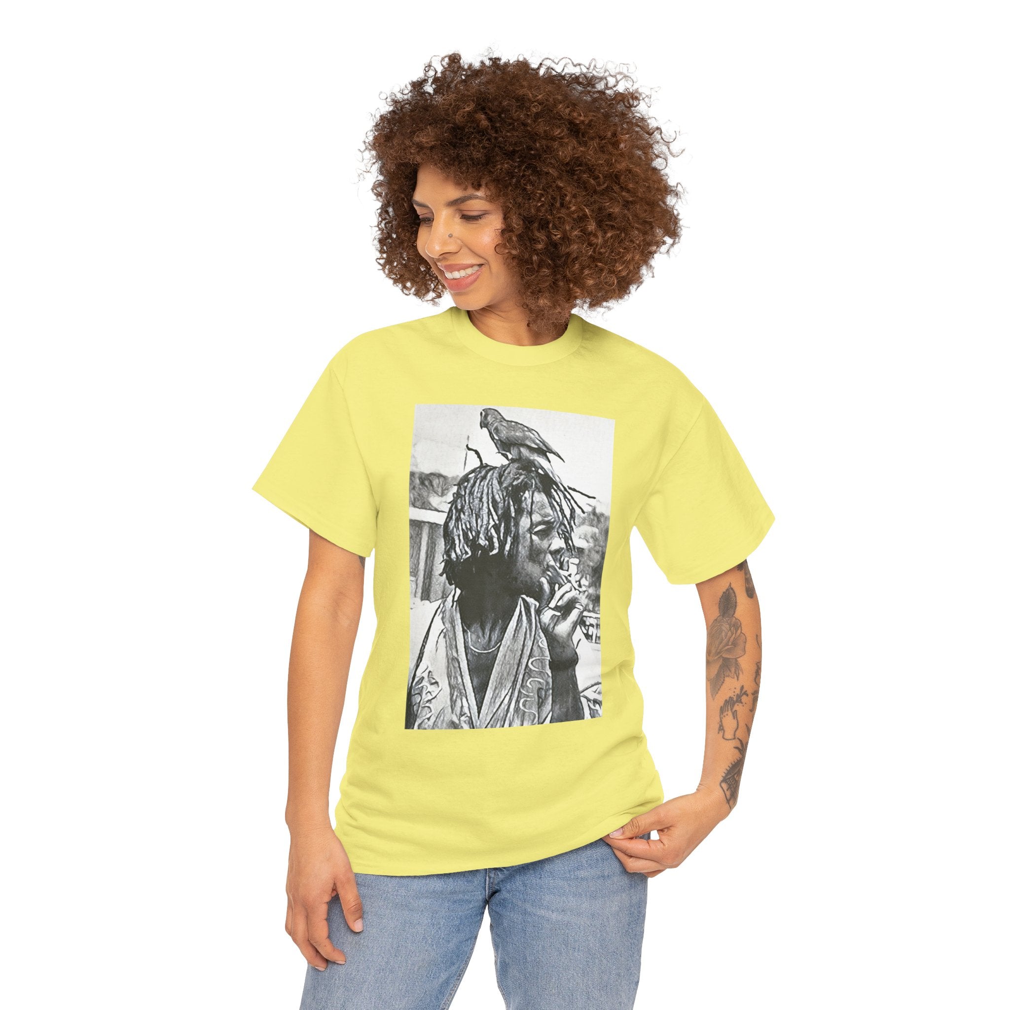 Peter Tosh Graphic Print Short Sleeve Crew Unisex Heavy Cotton Reggae Tee Shirt