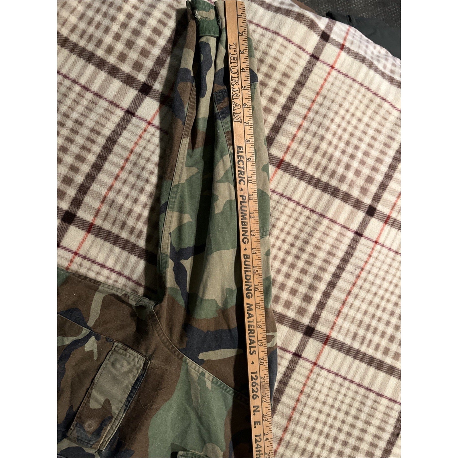 VTG US Military Jacket Mens Medium Green Woodland Camo Army Surplus Field Jacket