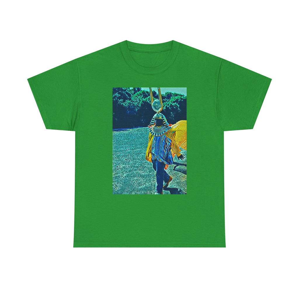Sun Ra Graphic Print Drip Short Sleeve Crew Neck Unisex Heavy Cotton Tee Shirt