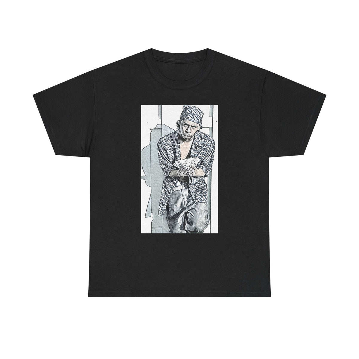 Tommy Wright III Graphic Print Short Sleeve Crew Unisex Heavy Cotton Tee Shirt