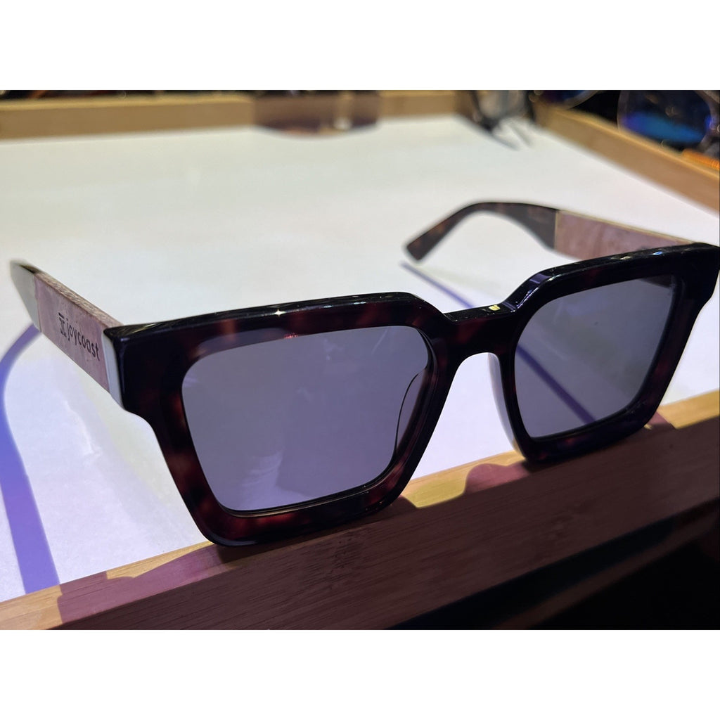 Joycoast Eyewear Walnut Sunglasses Polarized UV400 Brown Tortoise Wood Shades