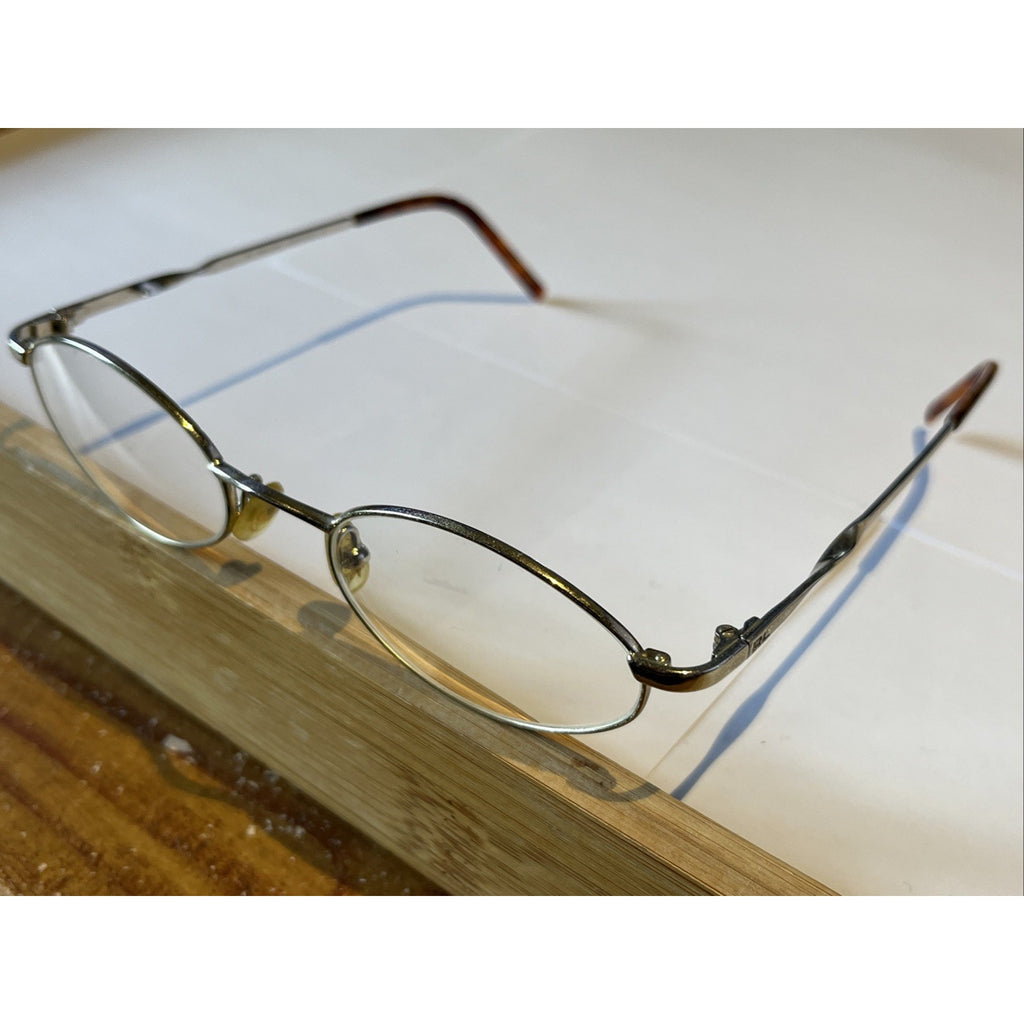 Polo Ralph Lauren Vintage Silver Brown Tortoise Eyeglass Frames RL 646 Authentic
