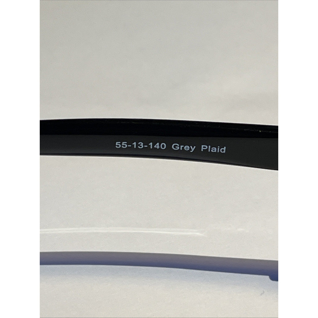 London Fog Eyewear 1123 Image Wear 55-13-140 Grey Plaid eyeglass frames Only
