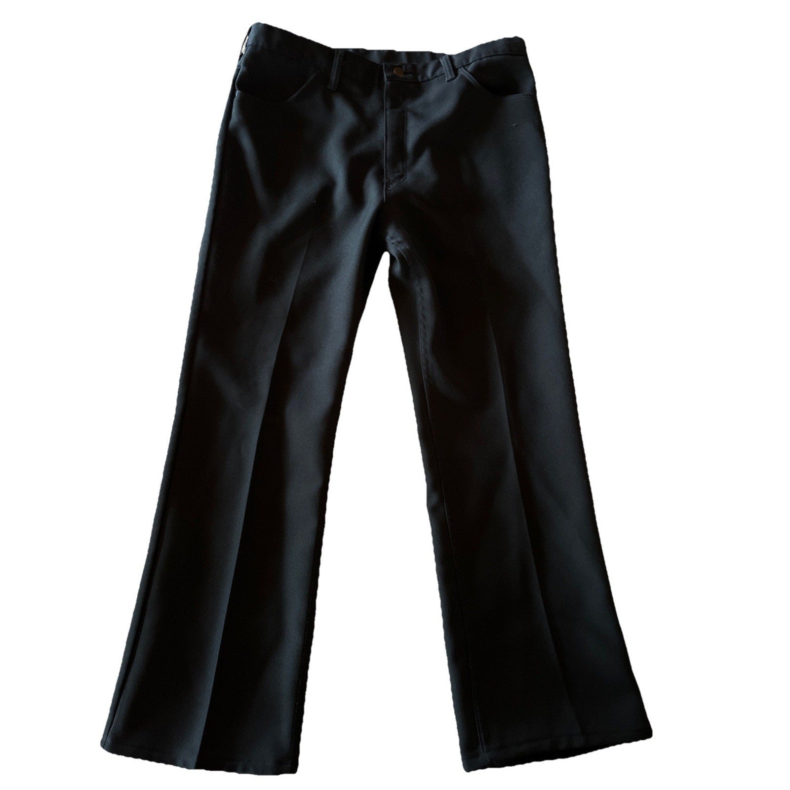 Vintage Wrangler Mens 38x30 Pants USA union Workwear Sanforized Polyester Black