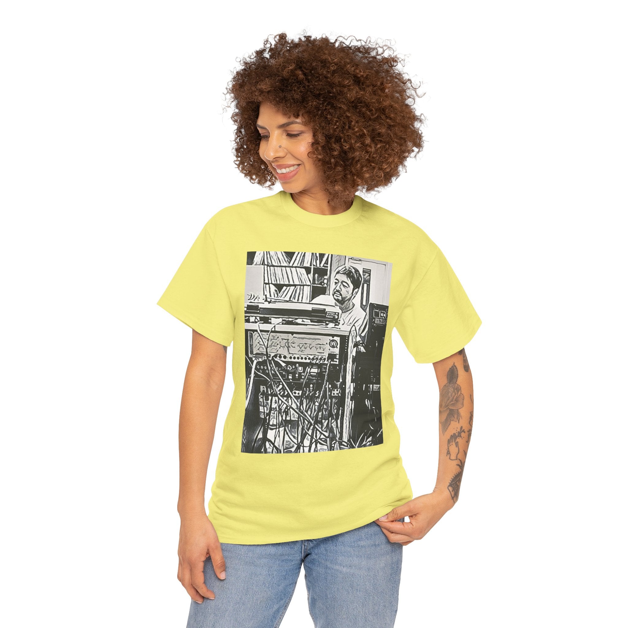 Nujabes Graphic Print Short Sleeve Crew Neck Unisex Heavy Cotton Art Tee Shirt