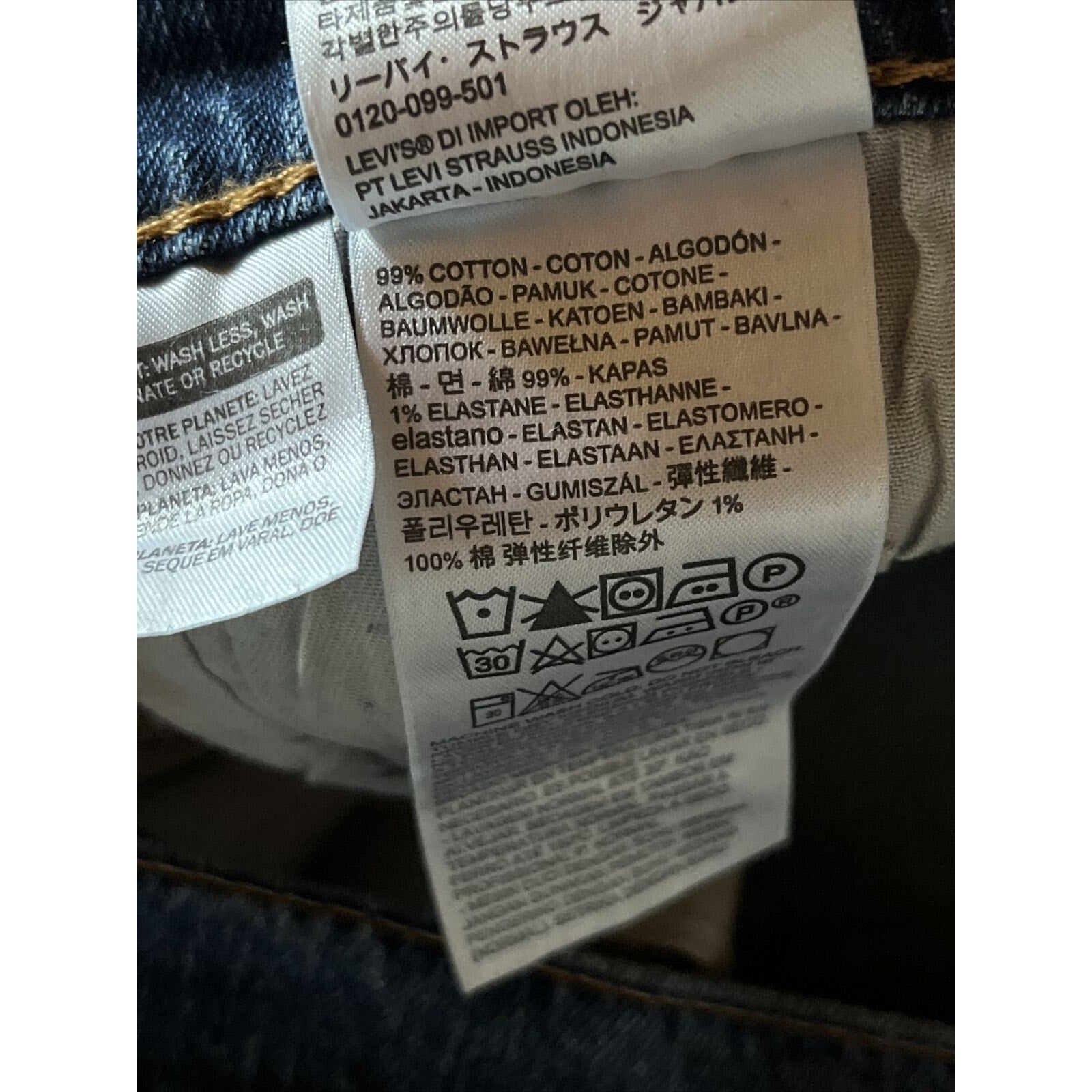 Levi's 505 Jeans Men's 36x30 Dark Wash Denim Pants Cotton Blue Outdoor Travel
