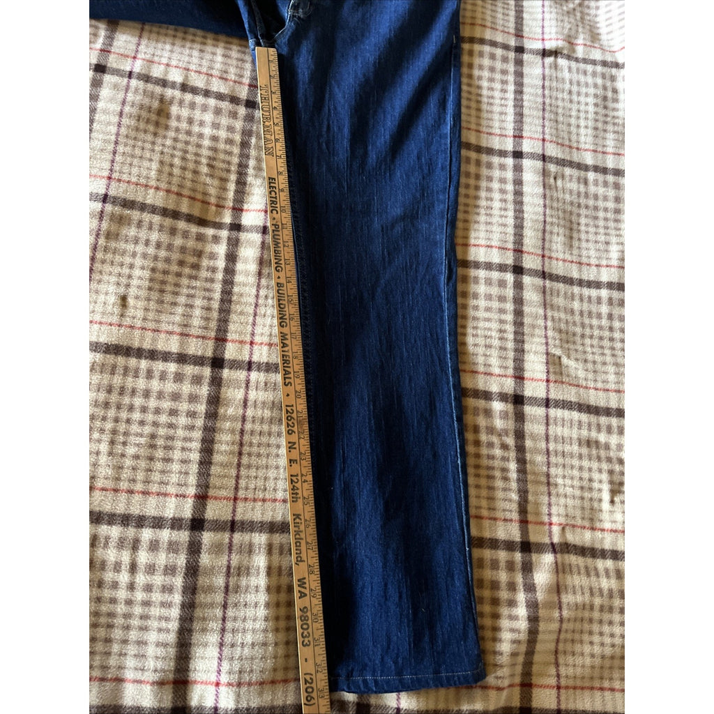 Texas Jeans Mens Demin Blue Relaxed Fit Western Dark Wash Made in USA 38x33