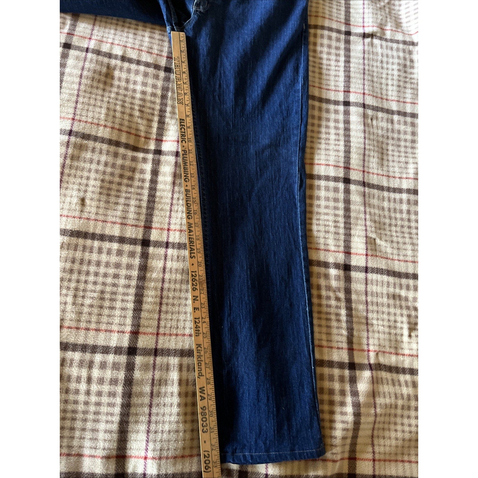 Texas Jeans Mens Demin Blue Relaxed Fit Western Dark Wash Made in USA 38x33
