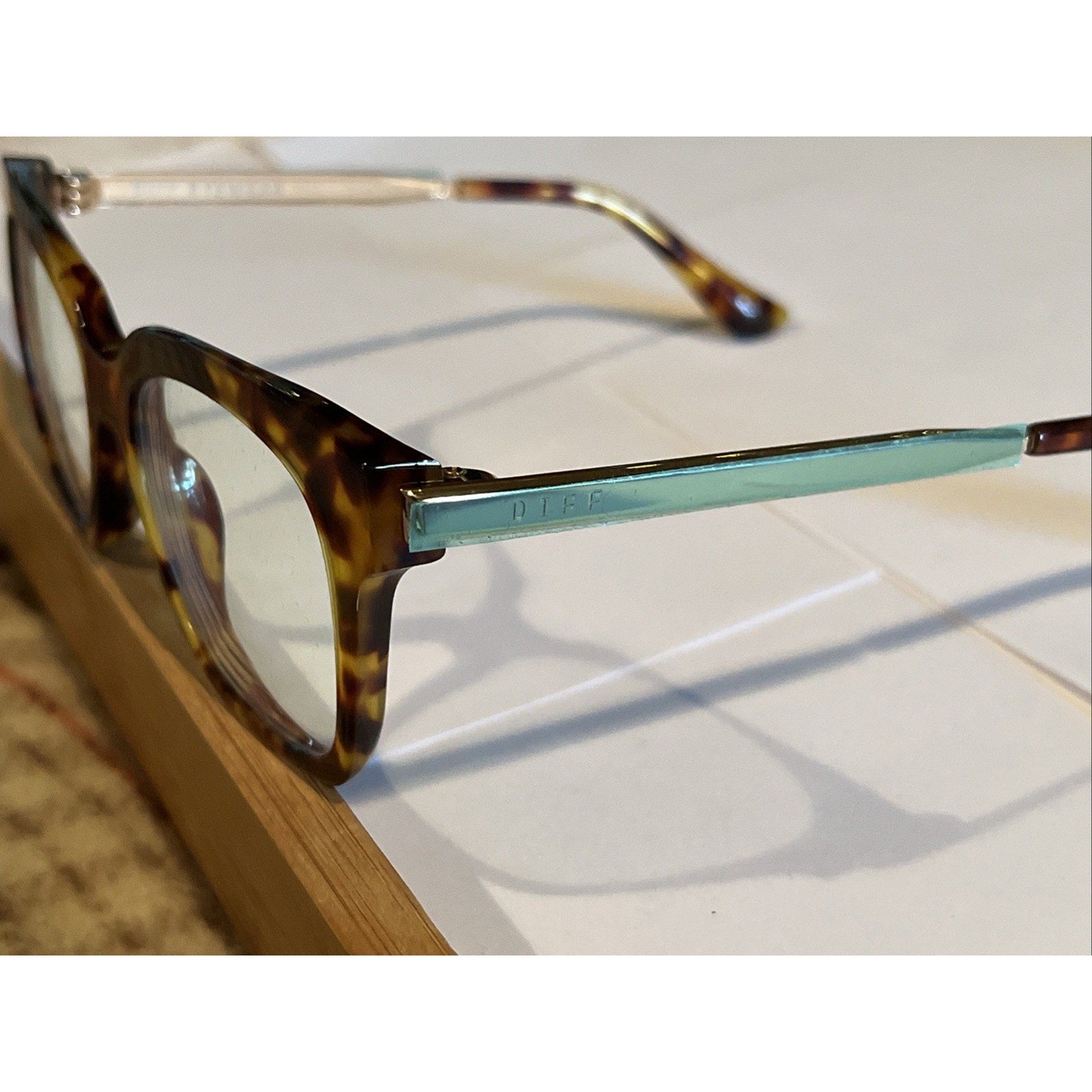 DIFF EYEWEAR BELLA XS AB-CL163 Eyeglass Frames 50-17-142 Brown Tortoise Glasses