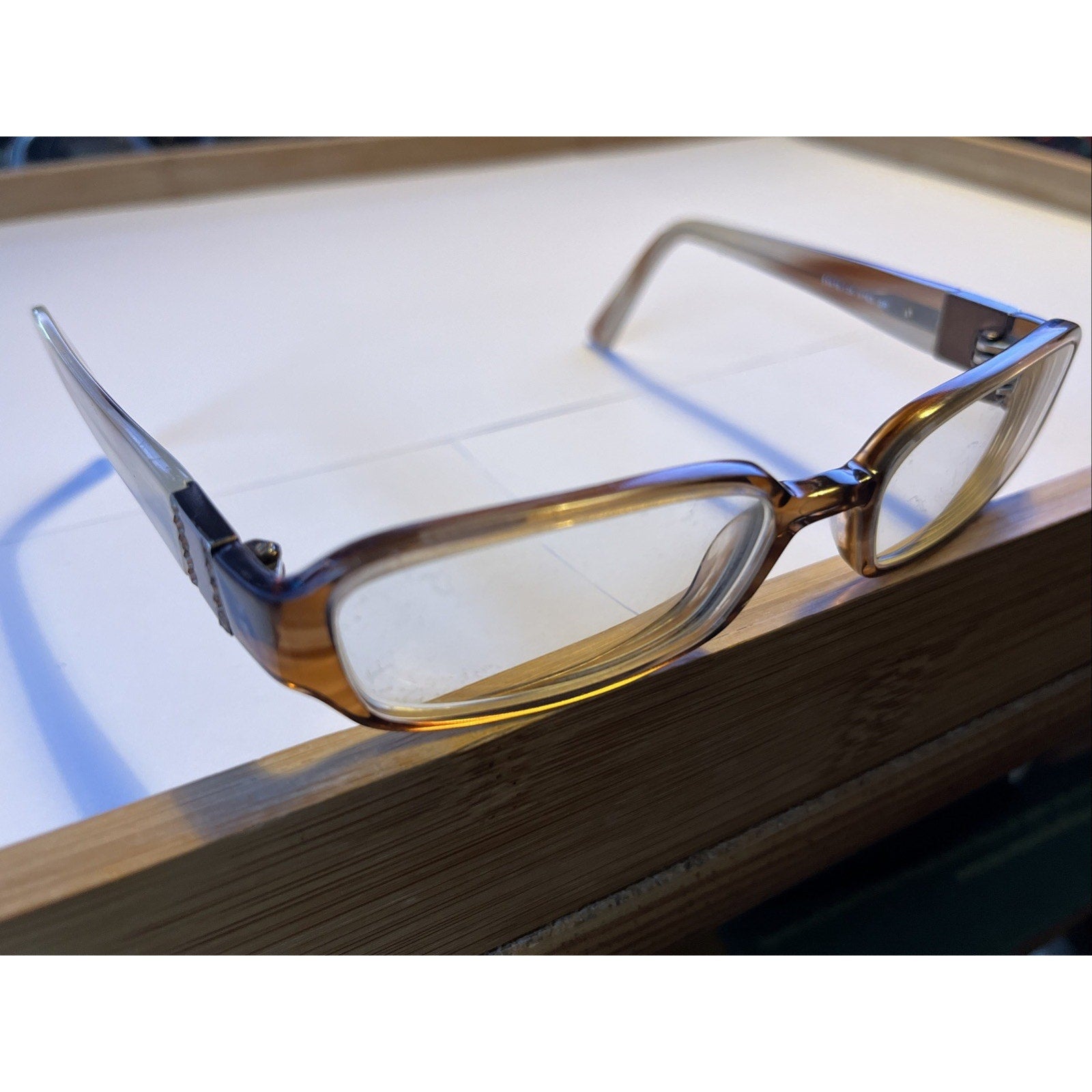 Vera Wang Womens Eyeglasses V163 BR Brown Tortoise Oval Frames 51-16-135 Readers