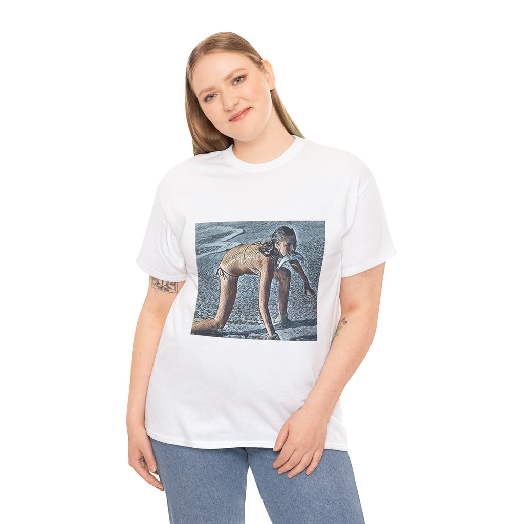 Modern Woman Graphic Print Short Sleeve Crew Neck Unisex Heavy Cotton Tee Shirt