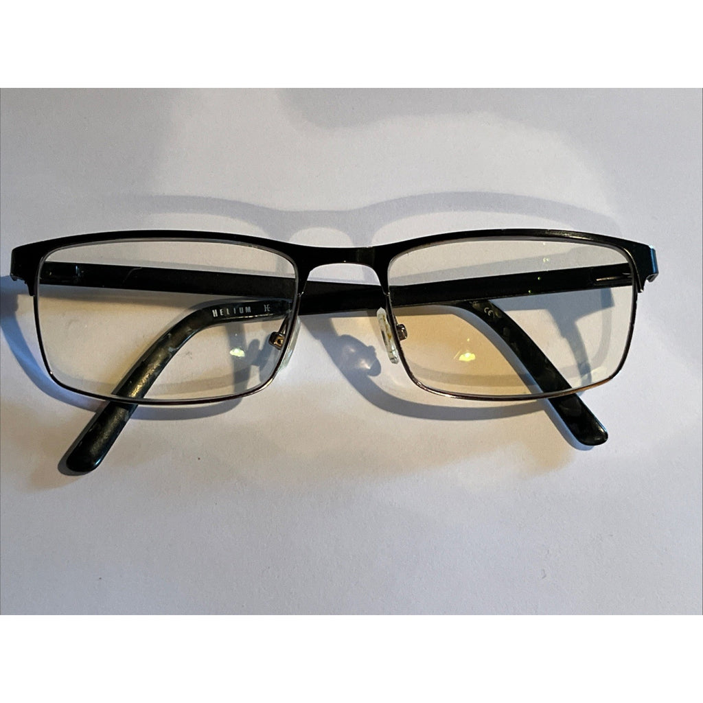 Helium 4301 Eyeglasses Matte Black Rectangular Metal Frames 56-18-145 MBLK