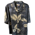 Havana Jack's Cafe Hawaiian Shirt Mens XL 100% Silk Washable Black Floral Tropic
