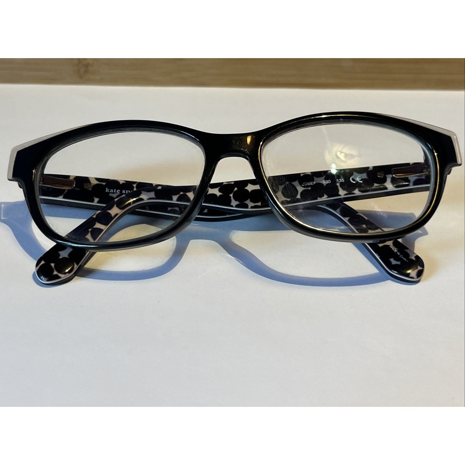 kate spade new york Josef S30 Women’s Black Rectangular Full Rim 52-15-135