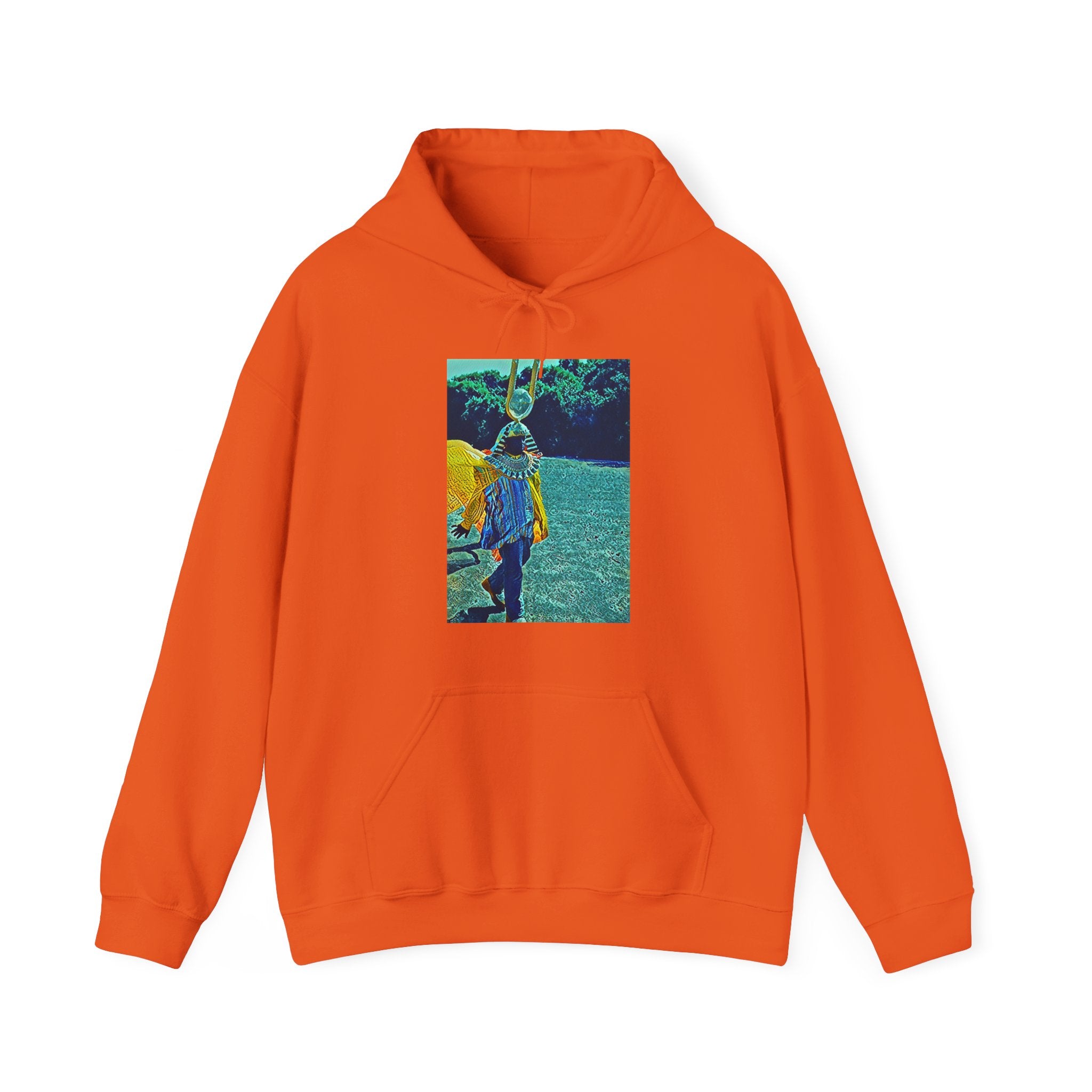Sun Ra Drip Art Long Sleeve Graphic Print Unisex Heavy Blend™ Hooded Sweatshirt
