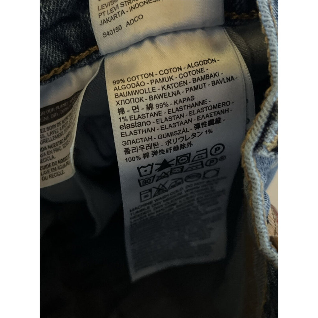Levis 511 Jeans Mens 31x30 Blue Slim Straight Medium Wash Denim Y2k