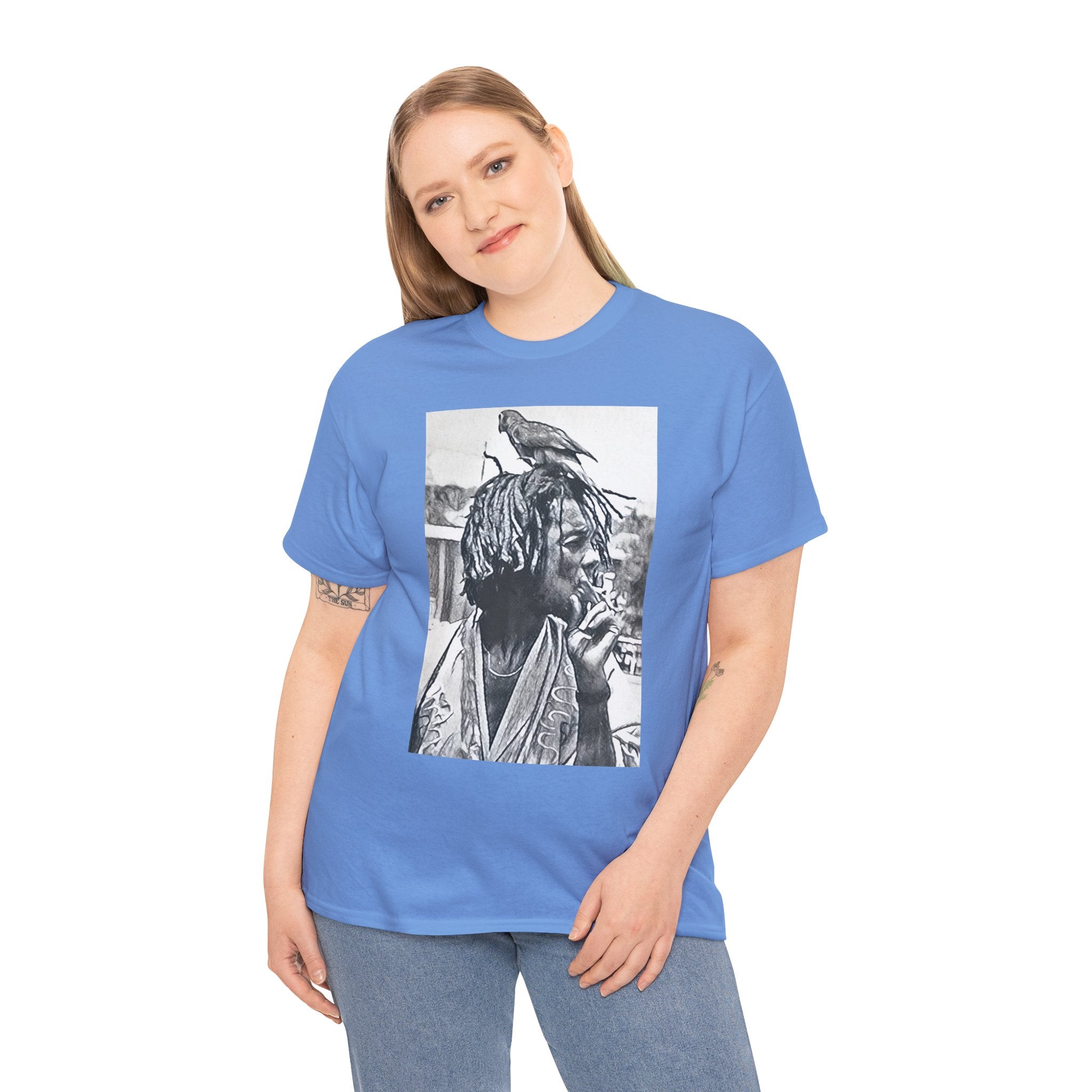 Peter Tosh Graphic Print Short Sleeve Crew Unisex Heavy Cotton Reggae Tee Shirt